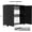 Black, variant on Hemoton Black Plastic Garage Cabinet Weather Resistant Indoor Outdoor Storage Solution