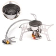 thumbnail image 2 of Lixada Réchaud de Camping Portable en Acier Inoxydable avec Allumage Piézo, Flamme Réglable et Pare-Vent - Réchaud Léger pour Réservoirs de Gaz Longs, Inclut une Boîte de Rangement - Idéal pour la Cuisine en Plein Air, 2 of 6