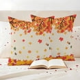 thumbnail image 3 of Autumn Leaves Outdoor Waterproof Pillow Covers, Thanksgiving Fall Orange Maple Tree Decorative Square Throw Pillowcase Sofa Cushion Sham for Patio/Couch/Chair, 24"x24" 2 Pack, 3 of 8