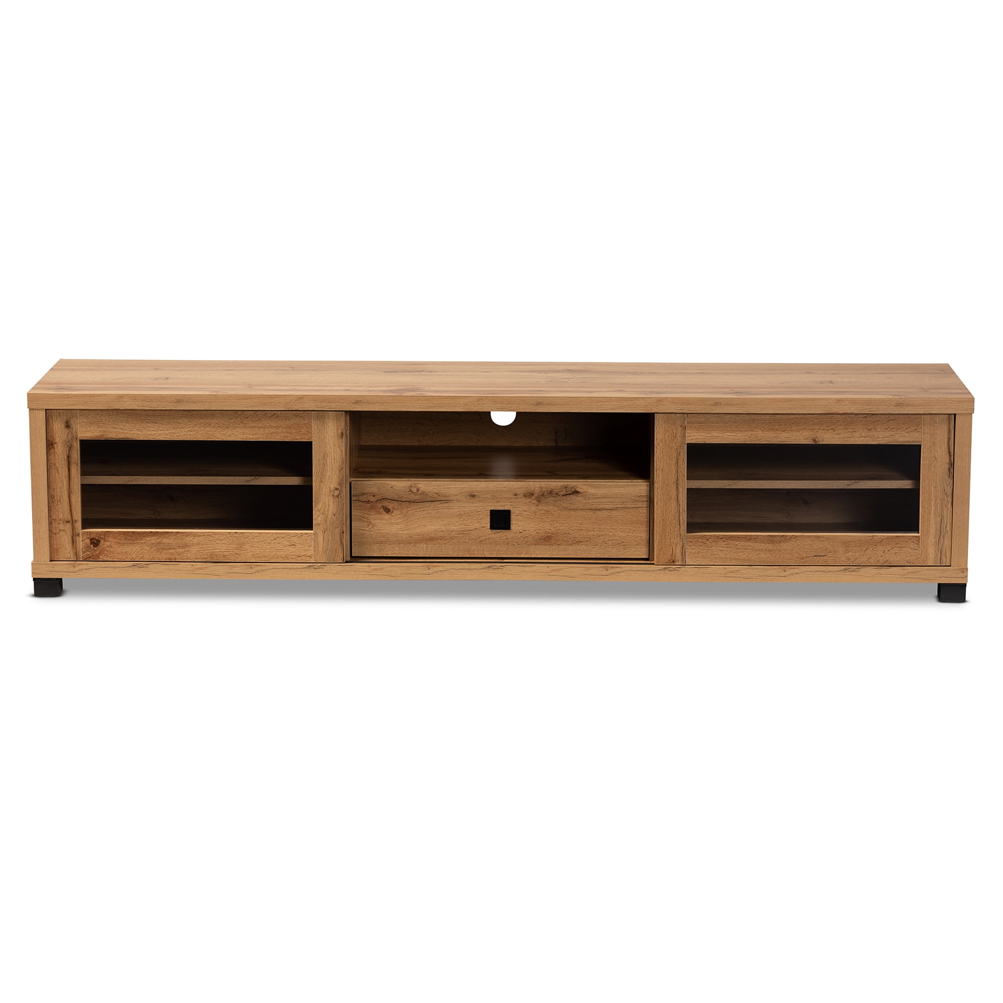 Baxton Studio Beasley Modern and Contemporary Oak Brown Finished Wood 1-Drawer TV Stand