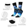 thumbnail image 6 of Goofa Blue Viper Snake 2 Printed Men's Crew Socks, Soft Durable Breathable Moisture-Wicking with Odor Control Cotton socks, 6 of 9