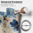 thumbnail image 2 of Outdoor Curtains for Patio Waterproof, Navy Blue Spring Floral Outdoor Privacy Panels Grommet, Farmhouse Butterfly Rustic Blackout Outside Curtains for Porch/Cabana/Pergola/Gazebo 54"x84", 1 Panel, 2 of 8