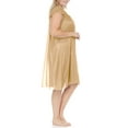 thumbnail image 4 of EZI Nightgowns for Women - Soft & Breathable Satin Night Gowns for Adult Women - Medium to Plus Size Womens Sleep Shirts - Knee-Length Nightgown, 4 of 7