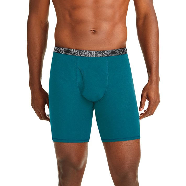Hanes Men's XTemp Lightweight Long Leg Boxer Briefs, 3 Pack