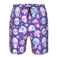 thumbnail image 4 of Yiaed Skull mushroom colorful Print Men's Swim Trunks with Lining Quick Dry Sports Shorts Beach Shorts Boardshorts-X-Large, 4 of 5