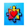 thumbnail image 2 of Vibrant Colorful Puzzle Piece Flannel Blanket - Soft Cozy Warm for Sofa Travel Bed & Chair - Artistic Gradient Design, 2 of 5