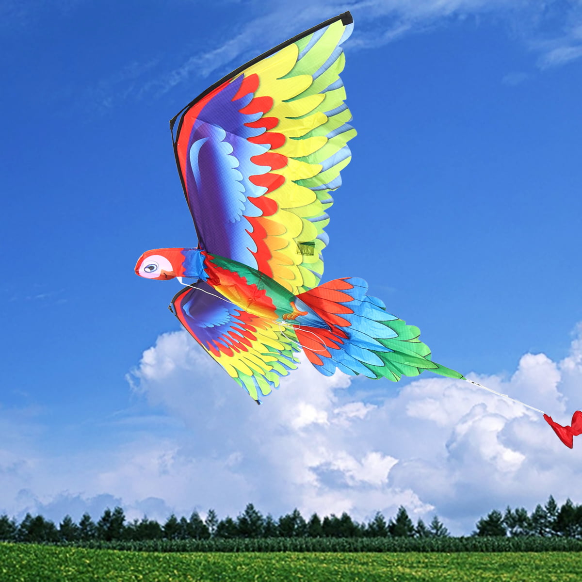 3D Parrot Kite Single Line Kids Adults Children's Outdoor Funny Games Toy P0O4 