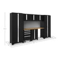 thumbnail image 4 of NewAge Products Bold Series Black 8 Piece Cabinet Set, Heavy Duty 24-Gauge Steel Garage Storage System, Slatwall Included, 4 of 17