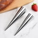 thumbnail image 3 of Rolling Croissant Model, Danish Cream Horn Stainless Steel, Flared Design, Portable, Foldable, 2-Tier Metal Frame, for Office Use, 3 of 9