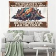 thumbnail image 4 of They Whispered To Her I Am The Storm Butterfly Cloud Vintage Tapestry, Retro Metal Sign Style Feminist Wall Decor for Bedroom Dorm, 4 of 7