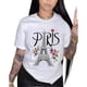 thumbnail image 1 of Fashion printed ladies T-shirt - Comfortable and relaxed, round neck, elegant casual wear suitable for all seasons, local delivery, summer pure cotton shirt, essential for elegant parties in summer, 1 of 6