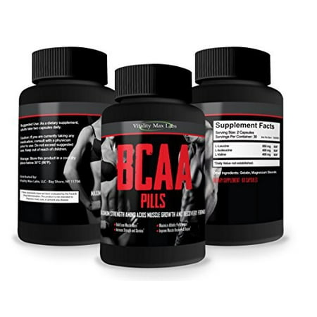 Vitality Max Labs BCAA Capsules, 30 Ct
