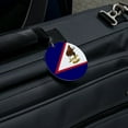 thumbnail image 5 of American Samoa US Territory Flag Round Luggage ID Tag Card Suitcase Carry-On, 5 of 7