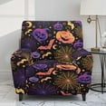 thumbnail image 2 of FOR U DESIGNS Jack - o'-lantern Spider Web Print Recliner Chair Covers with Armrest, Breathable Reclining Slipcovers Comfortable Recliner Couch Covers Halloween Decor with Storage Pocket, 2 of 8