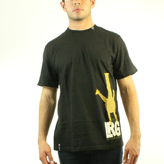 Lifted Research Group LRG Giraffe Eat Your Greens Men's Black T-shirt
