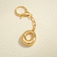 thumbnail image 4 of Gold Bubble Initial Keychain For Women Handbag Charms Fashion Alphabet Keychain Accessories Gift, 4 of 12