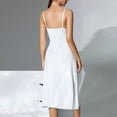thumbnail image 6 of MYAOYI Womens Sleepwear Satin Chemise Nightgown, Spaghetti Strap Midi Sleep Dress, 6 of 6