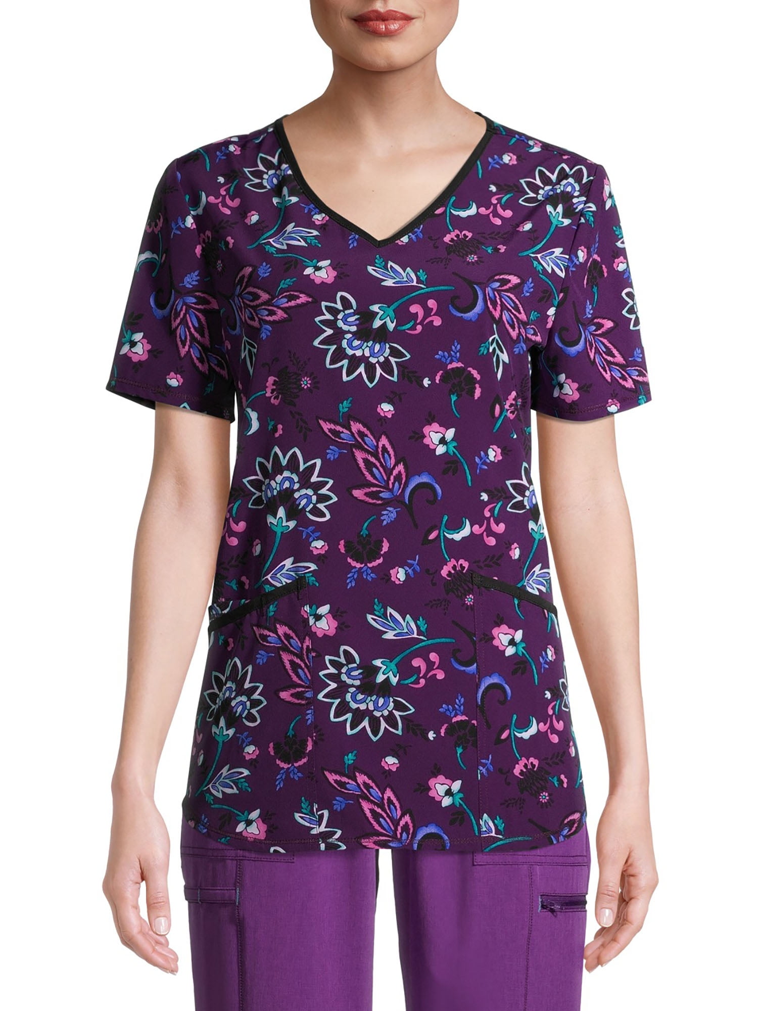 Scrubstar Women's "Lovely Paisley" VNeck Print Scrub Top