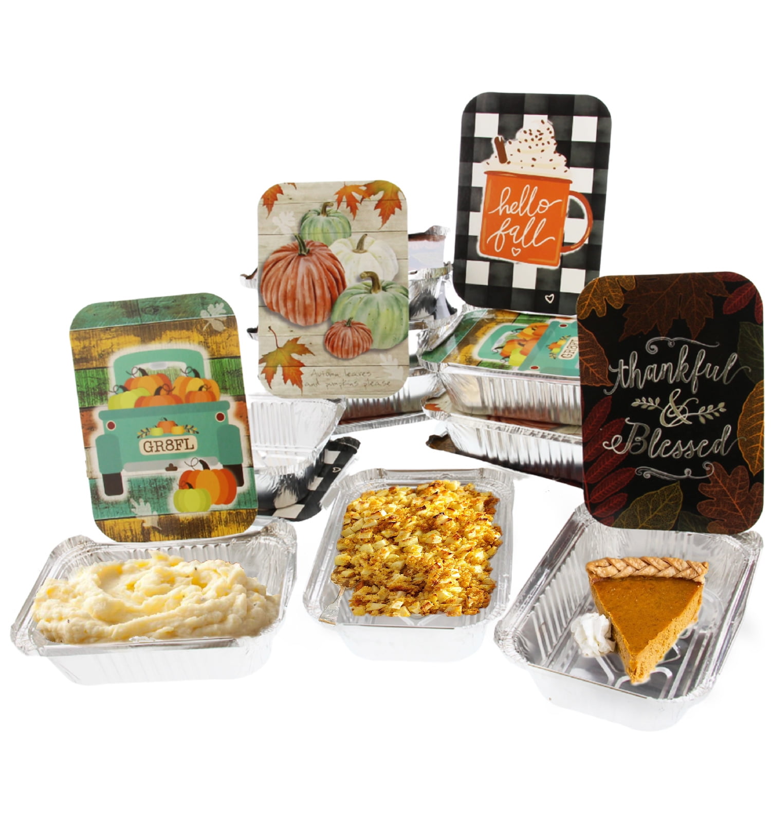  WorldBazaar Thanksgiving Aluminum Food Containers with