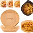 thumbnail image 1 of 200PCS Air Fryer Disposable Paper Liner,Large Size Parchment Paper Liners for Air Fryer,Oil-Proof Water-Proof,Food Grade Cooking Paper(7.9Inches,200PCS), 1 of 5