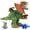 Dorsospondylus-Green, variant on Tezituor 4Pcs Dinosaur Stuffed Animal 24.4'' Mommy Plush Triceratops with 3 Dinosaur Plush Toys