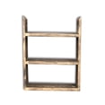thumbnail image 4 of Decorative 3 Tier Handmade Solid Wood Wall Shelf, Walnut Finish, 4 of 5
