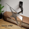 thumbnail image 3 of Perlegear Soporte de pared para TV de movimiento completo para la mayoría de televisores y monitores de pantalla curva plana LED LCD de 13 a 42 pulgadas, extensión de inclinación giratoria con brazos, 3 of 5