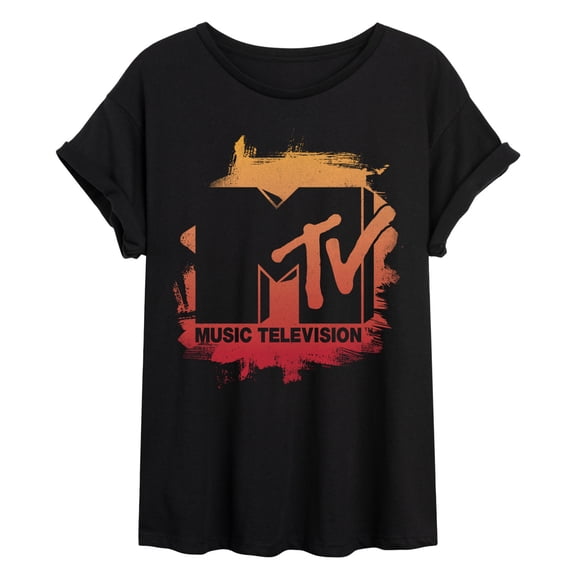 MTV - MTV Logo - Juniors Oversized Graphic T-Shirt