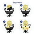 thumbnail image 4 of Autumn Office Chair Slipcover, Warm Tones with Colorful Leaves Composition Autumnal Illustration Print, Protective Stretch Decorative Fabric Cover, Standard Size, Apple Green and Cream, by Ambesonne, 4 of 5