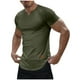 thumbnail image 2 of pstuiky camisetas camisas para hombre, Camisa informal de manga corta con cuello en V y textura vertical de color liso para hombre camisas casuales para hombre xl, 2 of 9