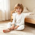 thumbnail image 3 of Faraee Toddler Thermal Underwear Set Long Sleeve Crew Neck Top and Pants Cotton Base Layer Loungewear for Boys Girls Warm Sleepwear 2T 3T 4T 5T 6T 7T, 3 of 5