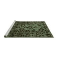 thumbnail image 2 of Ahgly Company Machine Washable Indoor Rectangle Abstract Turquoise Blue Modern Area Rugs, 6' x 9', 2 of 4