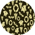 thumbnail image 1 of Ahgly Company Machine Washable Indoor Round Transitional Metallic Gold Area Rugs, 7' Round, 1 of 7
