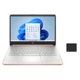 thumbnail image 2 of HP 14" Chromebook for student and business, HD Thin and Light Chromebook Laptop, Intel Celeron Processor N4120, 4GB RAM, 64GB eMMC, HDMI, Wi-Fi, Bluetooth, Chrome Os, Rose Gold, with 5ave mousepad, 2 of 5