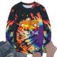 thumbnail image 4 of Camiseta suelta estampada a la moda para mujer, blusa de manga larga, cuello redondo, camisetas informales Pompotops FGAJ10140, 4 of 5