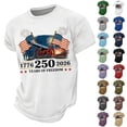 thumbnail image 5 of Zimjoy Men's 4th of July T-Shirts Patriotic Cannon Fireworks Graphic Tee Shirts 250 Years of Freedom Crew Neck Short Sleeve Tops, Khaki M, 5 of 5