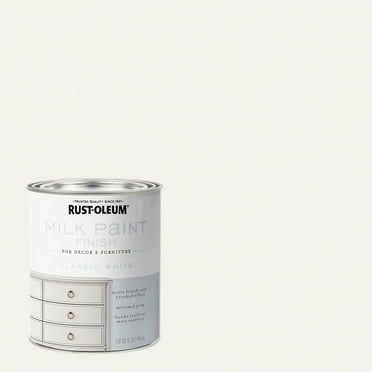 Classic White, Rust-Oleum Matte Milk Paint Classic White-331049, Quart
