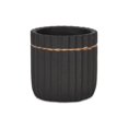 thumbnail image 1 of Maceta Aurine Pequeña de Cerámica Negra con Borde Dorado de Planter Cheung, 1 of 4