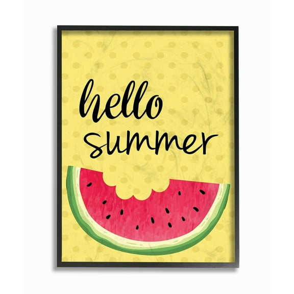 The Stupell Home Decor Collection Hello Summer Watermelon Wall Art