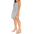 thumbnail image 4 of PENGXIANG Femmes Spaghetti Sangle Bodycon Mini Robe Paillettes Pompons Paillettes Franges Fête Paillettes Robe de Danse Scintillant, 4 of 7