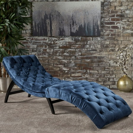 Christopher Knight Home Garret Tufted Velvet Chaise Lounge by