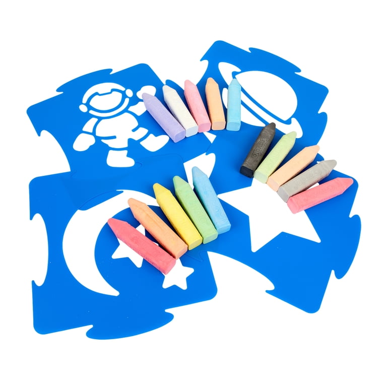 Crayola Sidewalk Chalk Stencils (8ct), Outdoor Games for Kids