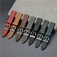thumbnail image 3 of Calfskin Genuine Leather Watchbands Quick Release Watch Band for Seiko 18mm  20mm 21mm 22mm Vintage Brown Smartwatch Strap, 3 of 7