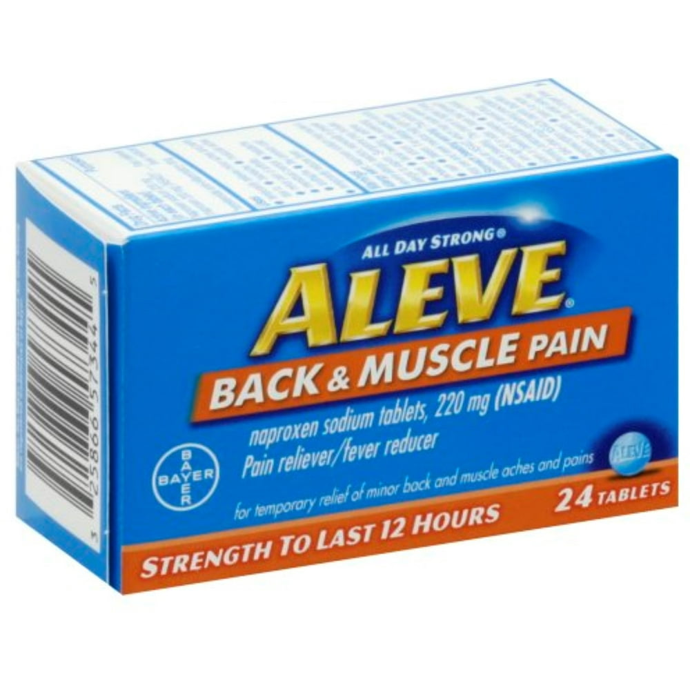 Aleve Back & Muscle Pain 12 Hour Tablets 24 ea (Pack of 2) - Walmart
