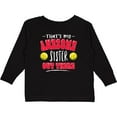 thumbnail image 3 of Inktastic That's My Awesome Sister Out There with Softballs Boys or Girls Long Sleeve Toddler T-Shirt, 3 of 5