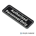 thumbnail image 3 of Unique Bargains Authorized Personnel Only Sign 6'x2' Self Adhesive Door Mount Wall Sticker Black, 3 of 6