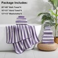 thumbnail image 2 of Jessy Home 12 Piece Dark Purple Towel Set Soft Bath Towel for Bathroom-4 Bath Towels, 4 Hand Towels, 4 Washcloths Highly Absorbent Bath Sheet for Hotel & Spa, 2 of 7