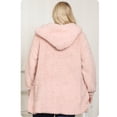 thumbnail image 3 of Toasty Warm Pink Sherpa Hooded Plus Size Jacket-Winter Coat, 3 of 3