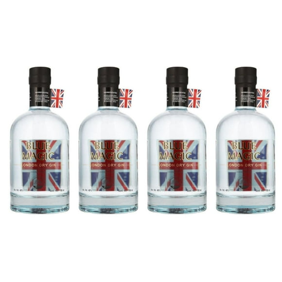 Pack de 4 Ginebra Blue Magic 700 ml