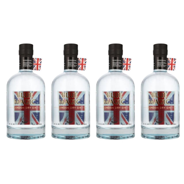 Pack de 4 Ginebra Blue Magic 700 ml